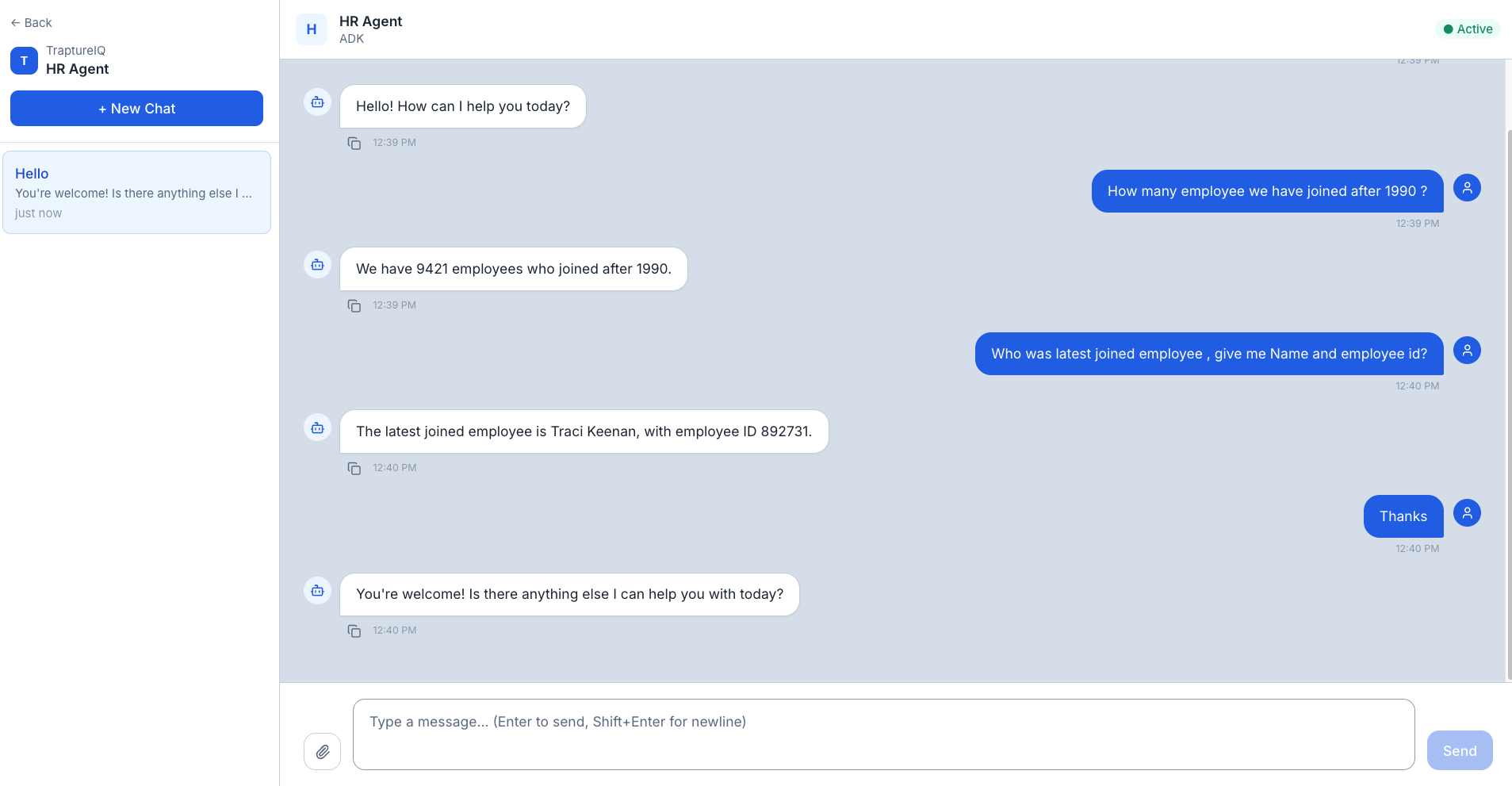Chat conversation with streaming response — Replace with actual screenshot