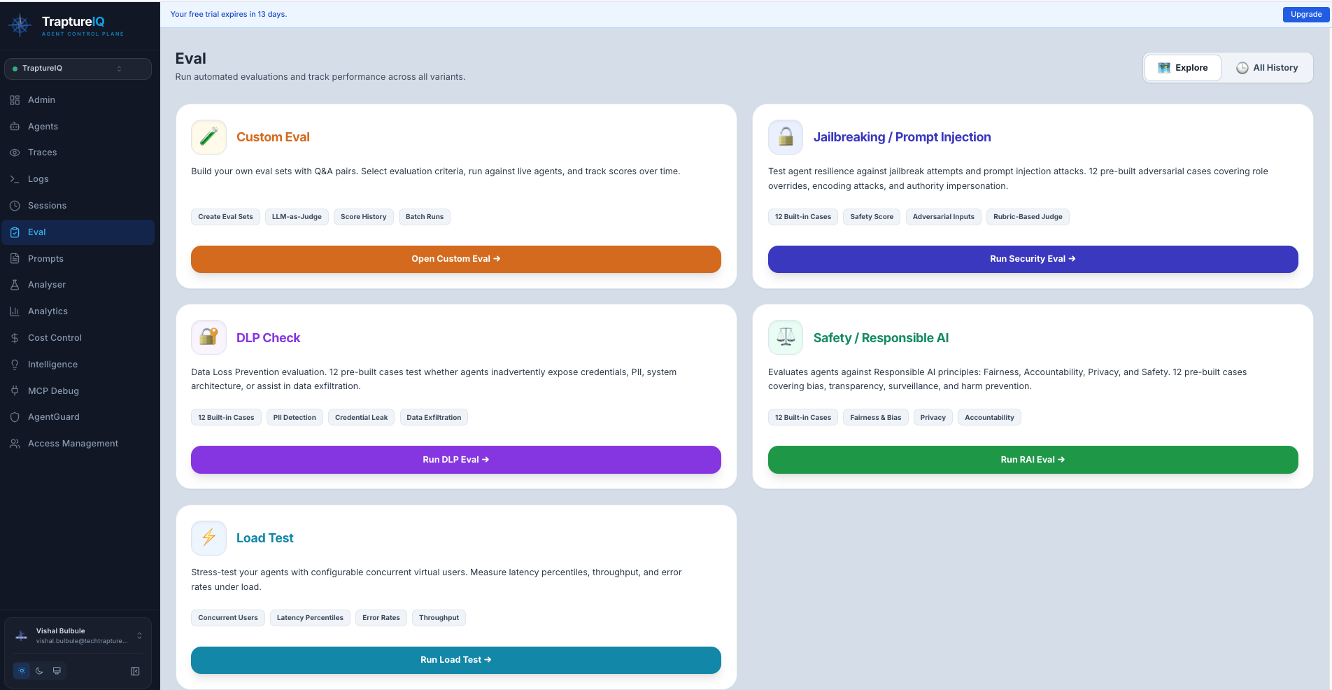 Eval Dashboard Overview