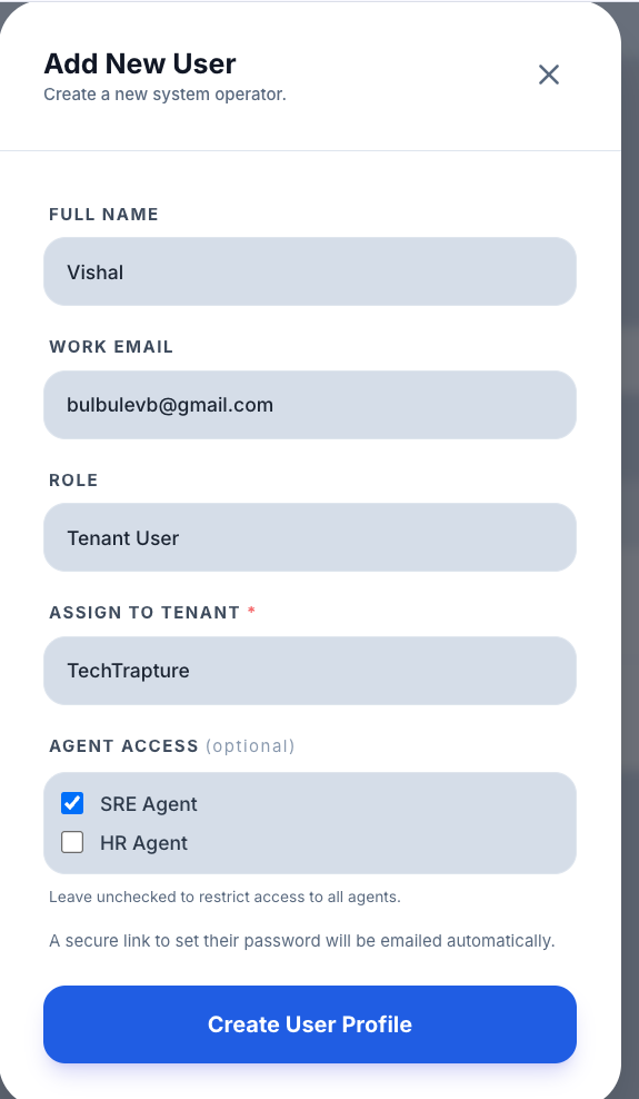 Invite User Form — Replace with actual screenshot