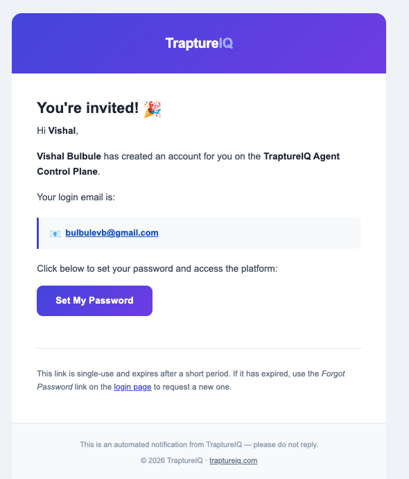 Invite User Form — Replace with actual screenshot
