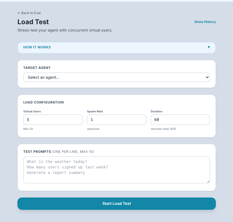 Load Test Configuration