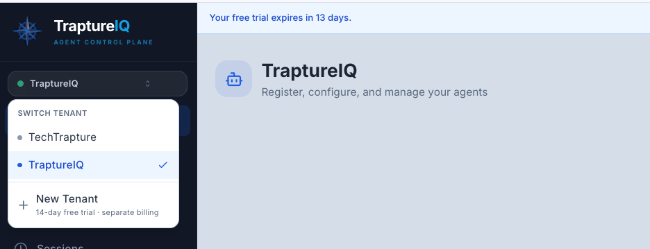 Tenant Switcher — Replace with actual screenshot